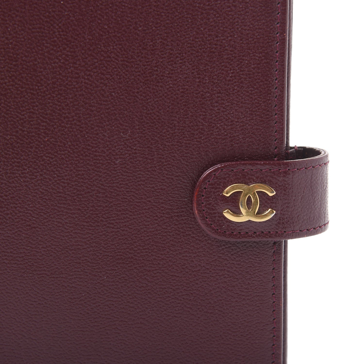 Chanel Goatskin Small Ring Agenda Planner Burgundy 9 of 9