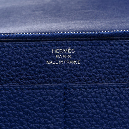 Hermes Togo Dogon Duo Wallet Bleu Electrique 7 of 8