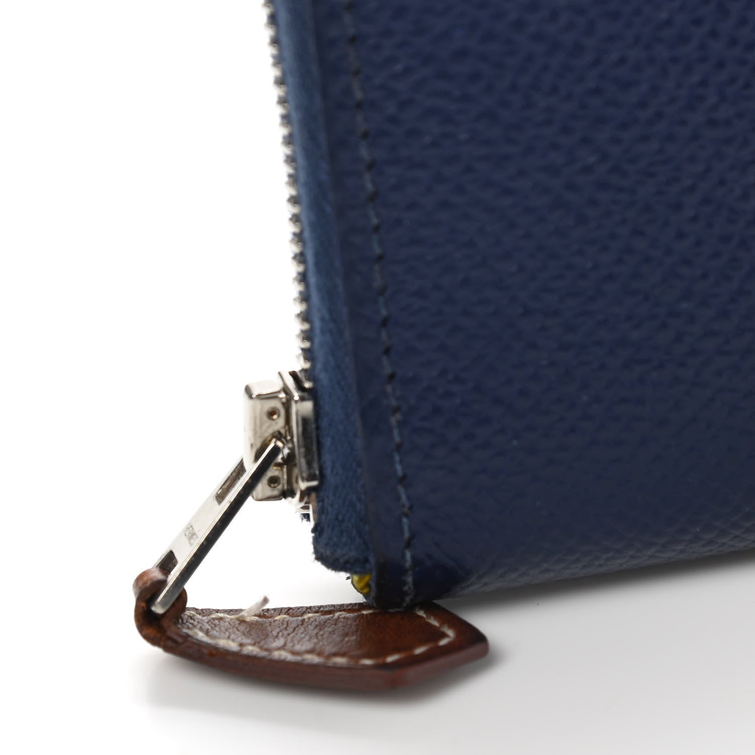Hermes Epsom Silk'In Wallet Bleu Saphir Fauve Lime 9 of 9