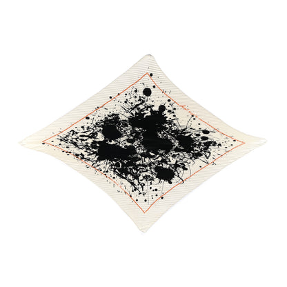 Hermes Silk Plisse Cheval Surprise Scarf 90 White Black 1 of 5