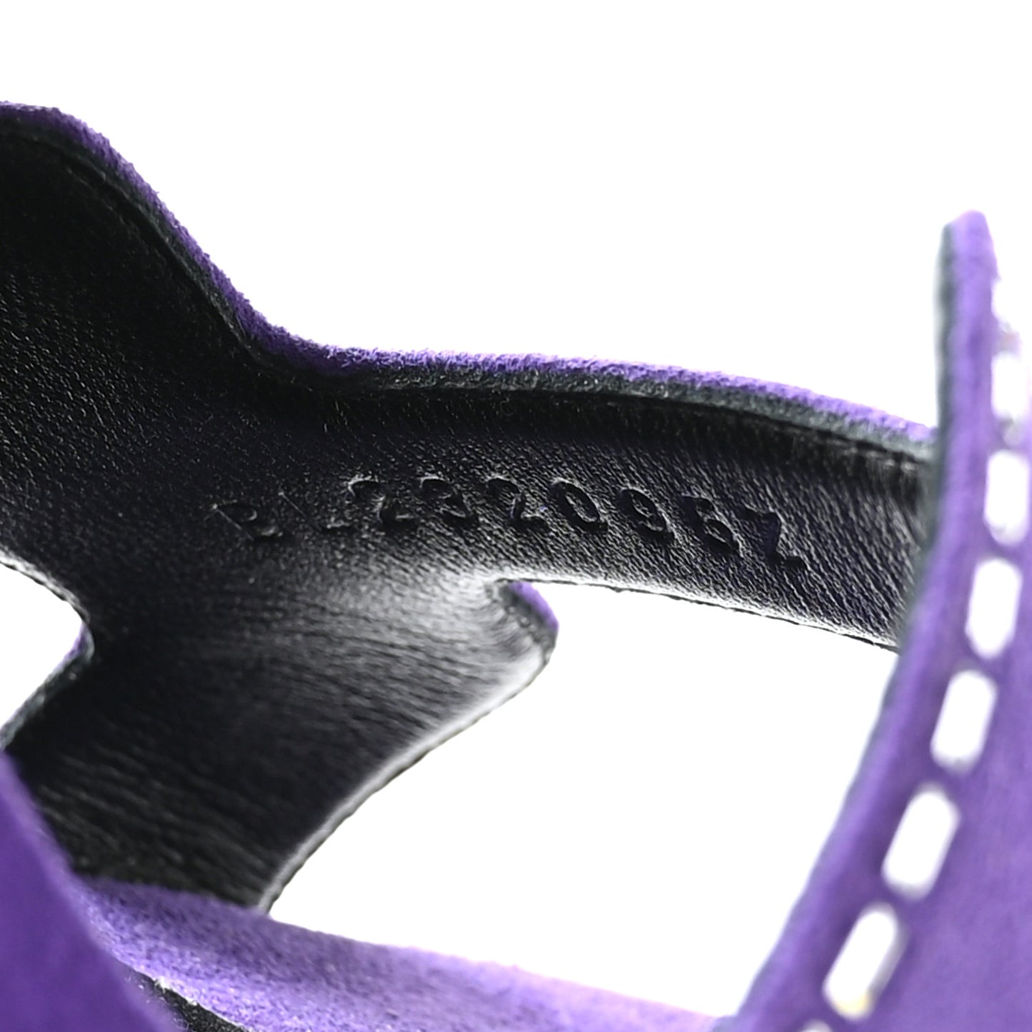 Suede Goatskin Crystal Heden 105 Sandals 40 Violet Majorette