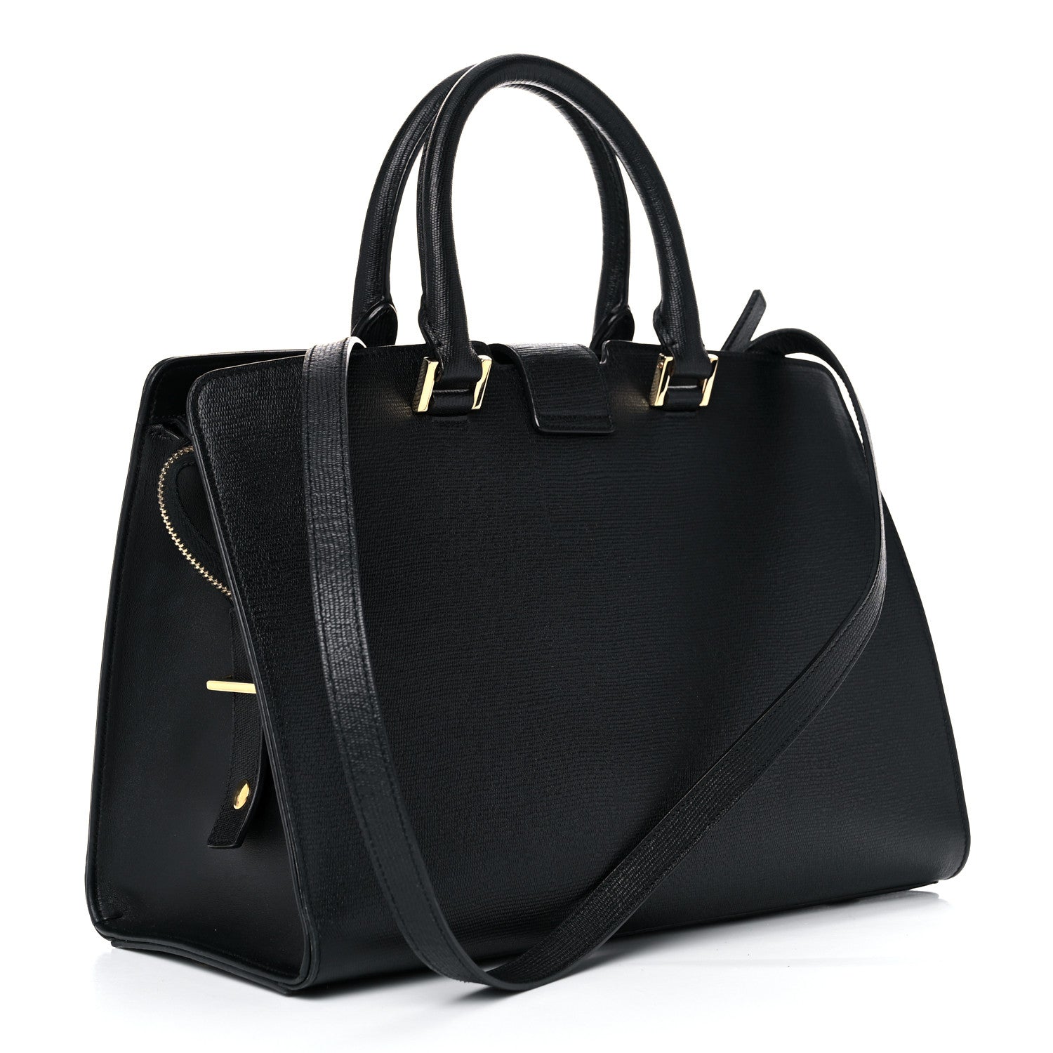 Saint Laurent Textured Calfskin Small Classic Y Cabas Black 2 of 12