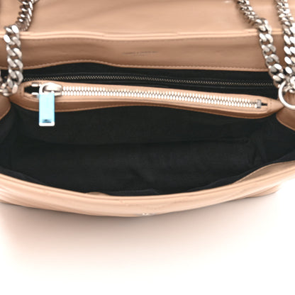 Saint Laurent Calfskin Y Quilted Monogram Medium Loulou Chain Satchel Dark Beige 4 of 15
