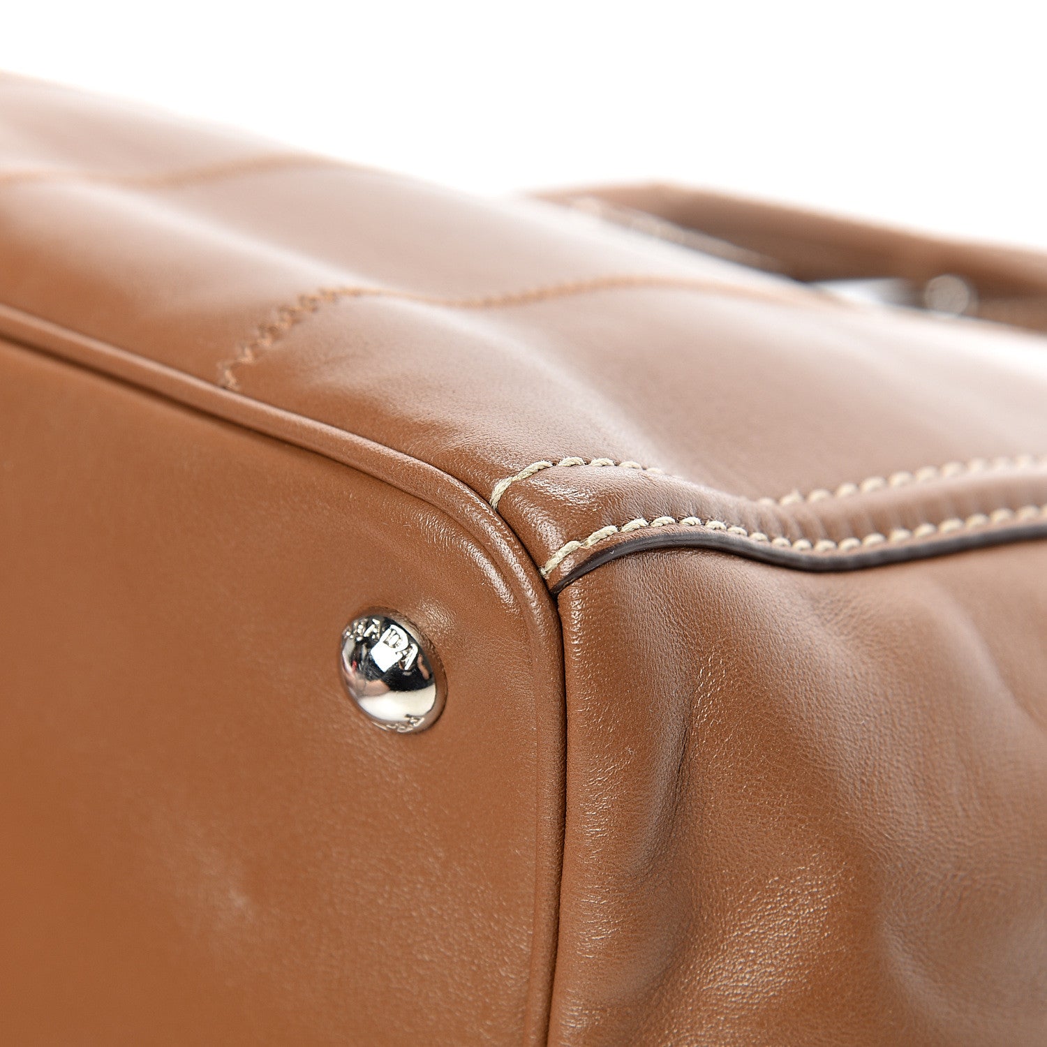 Prada Soft Calfskin Tote Cannella 10 of 14