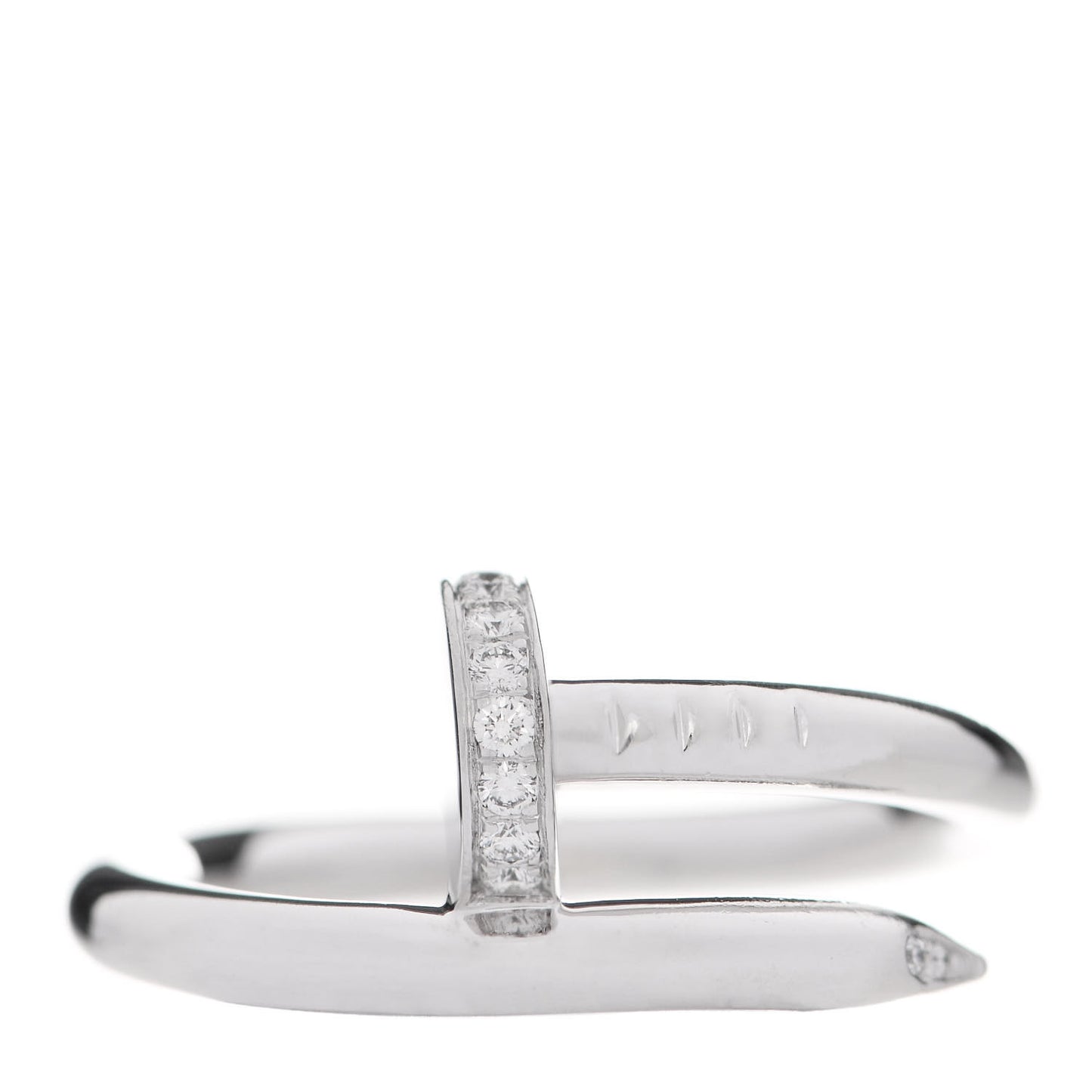 18K White Gold Diamond Juste Un Clou Ring 53 6.25