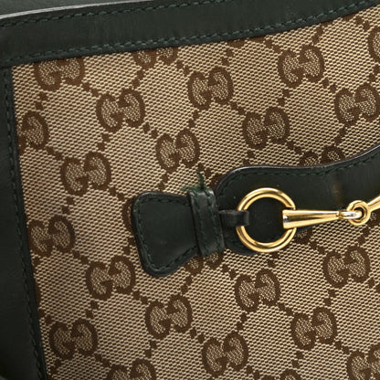 Gucci Monogram Calfskin Medium Lady Web Shoulder Bag Beige Green 14 of 16