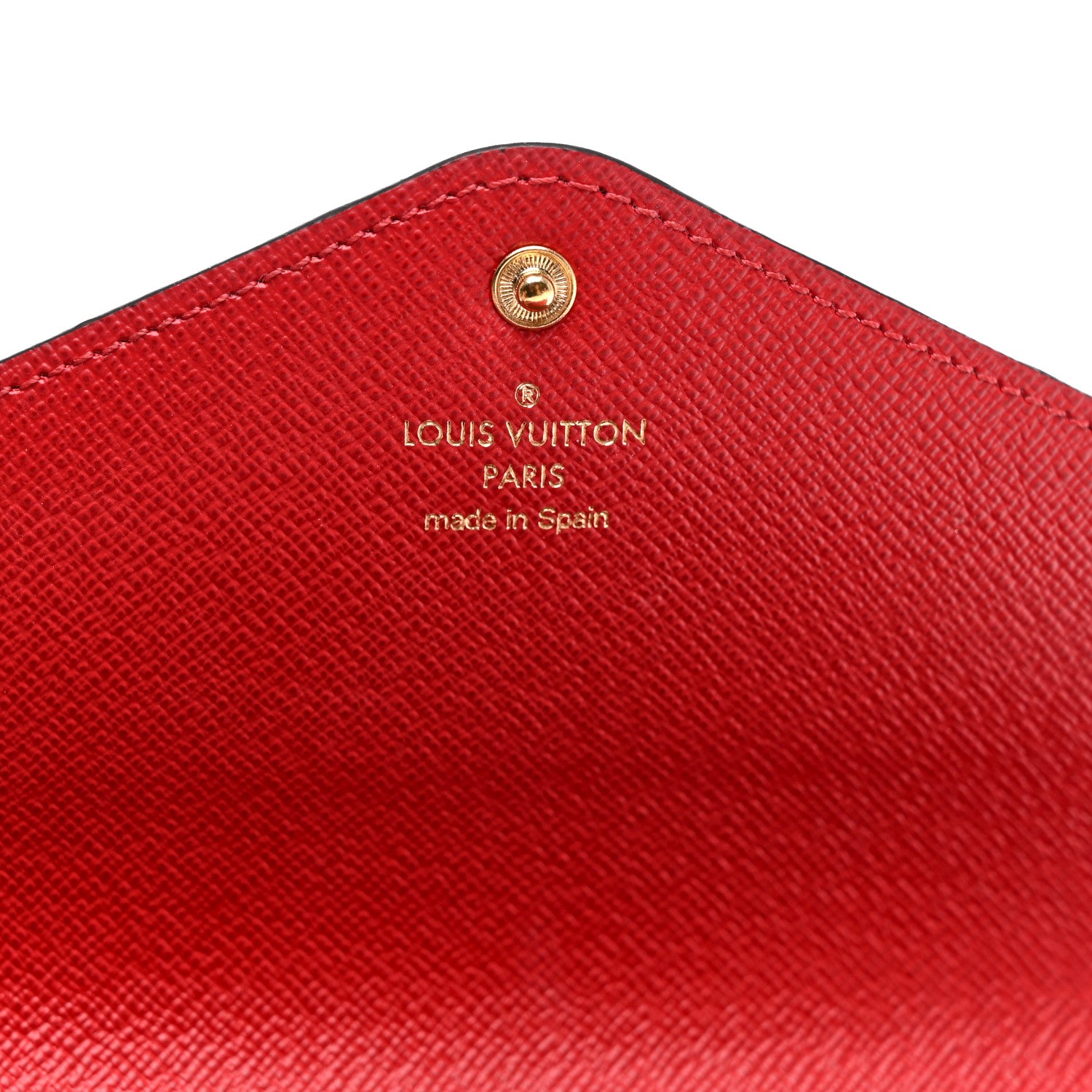 Louis Vuitton Damier Ebene Josephine Wallet Red 7 of 9