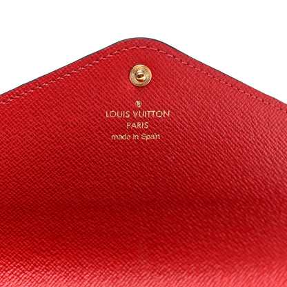 Louis Vuitton Damier Ebene Josephine Wallet Red 7 of 9