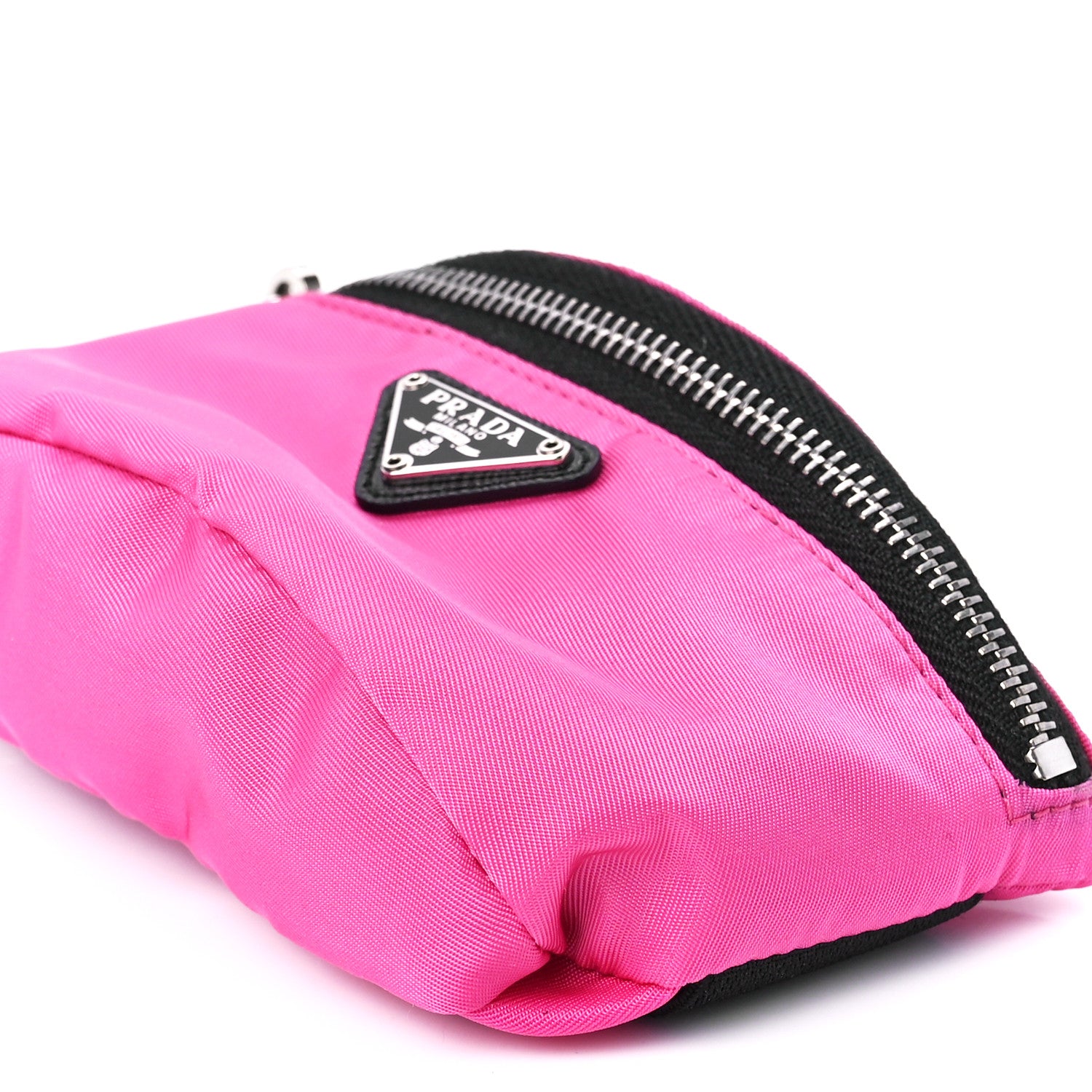 Prada Tessuto Nylon Wrist Pouch Fuxia 10 of 11