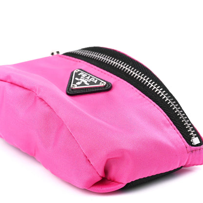 Prada Tessuto Nylon Wrist Pouch Fuxia 10 of 11