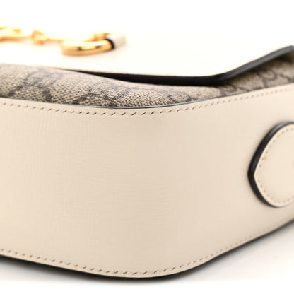 Gucci GG Supreme Monogram Small Horsebit 1955 Shoulder Bag Beige Mystic White 10 of 10
