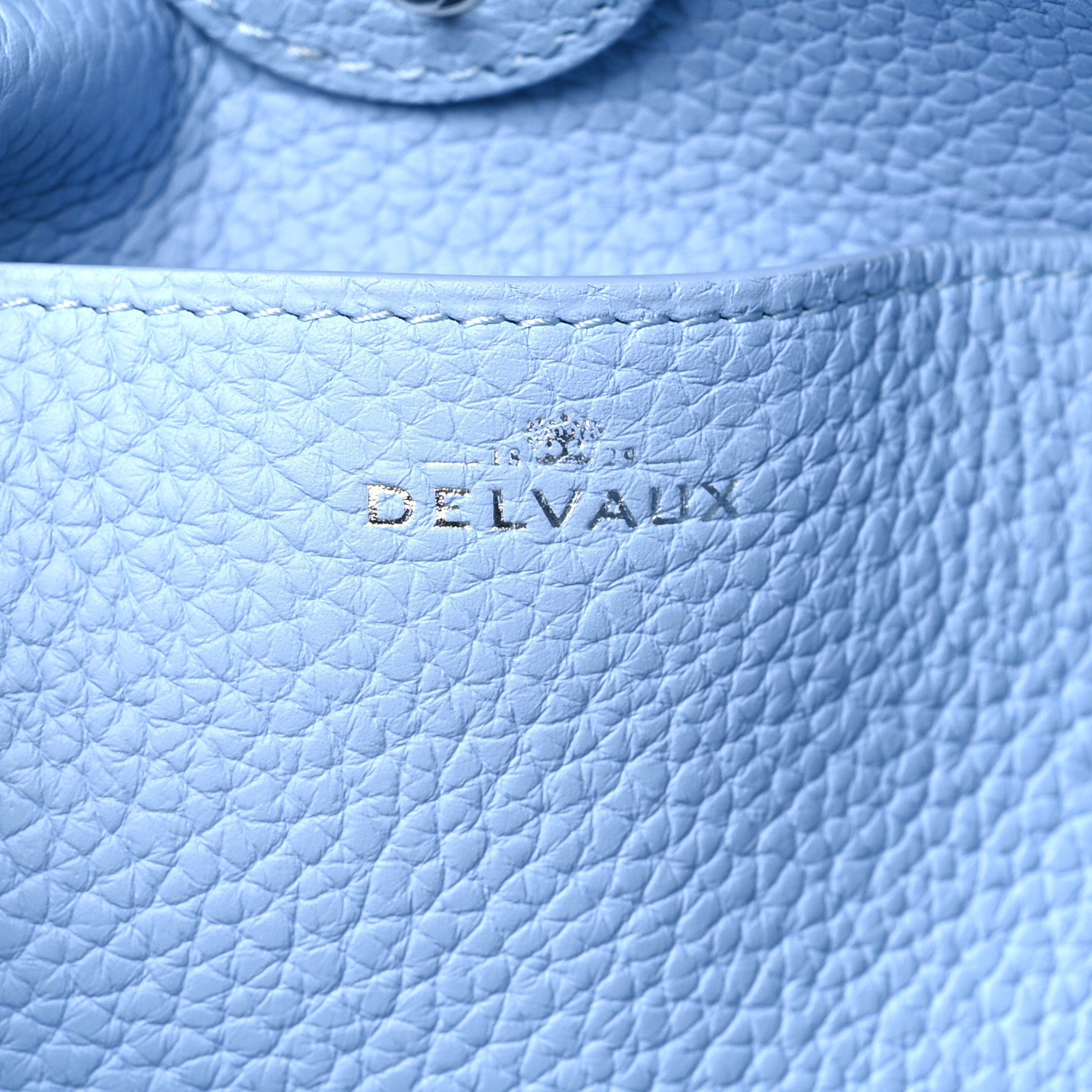 Delvaux Taurillon Mini Pin Daily Surpique Bucket Azure 7 of 9