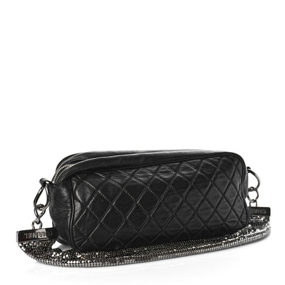 Chanel Lambskin Quilted Chain Mail Camera Case Black 3 of 7