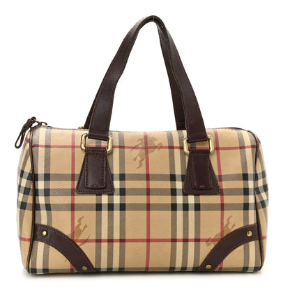 Burberry Haymarket Check Studded Bowler Brown 1 of 9