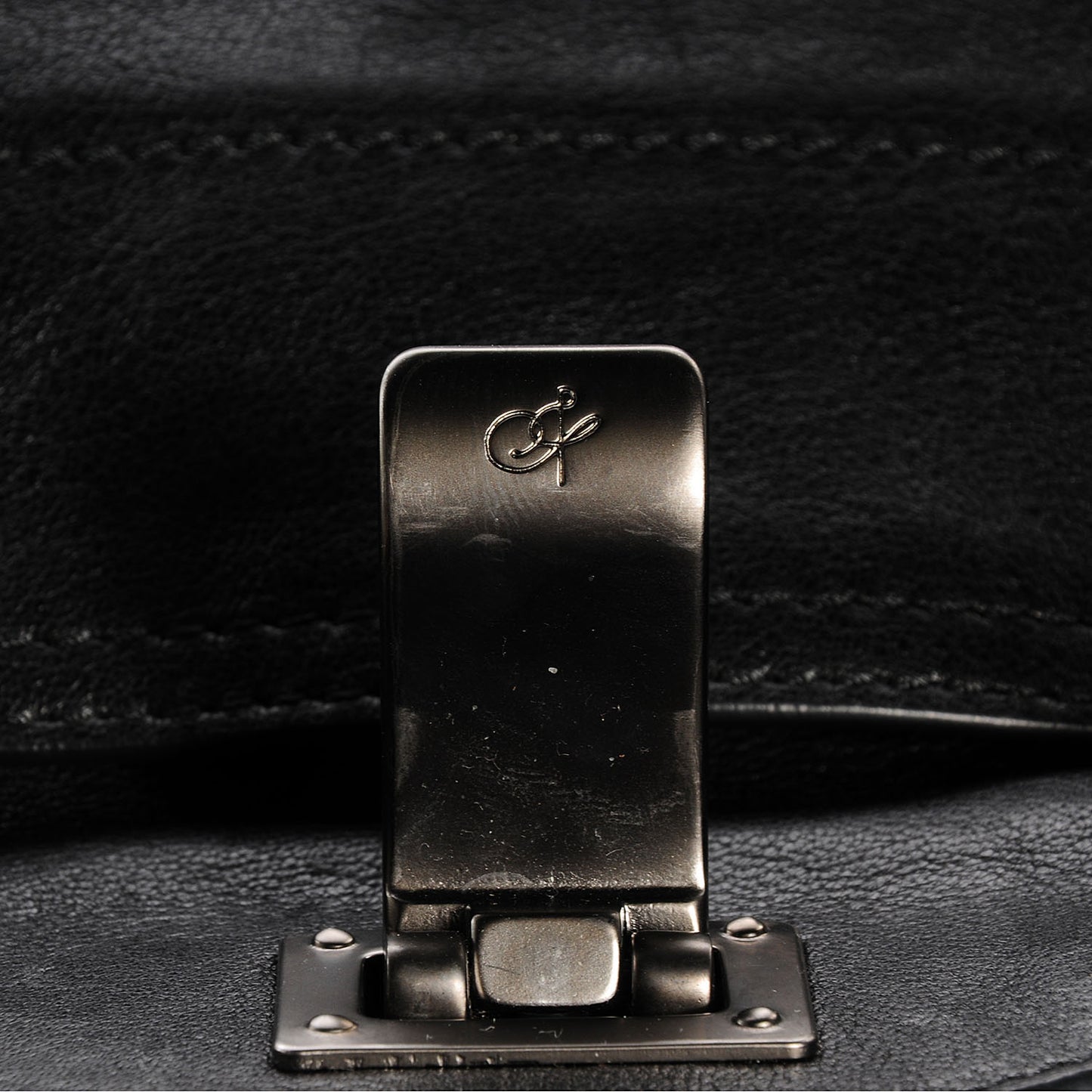 Leather PS1 Tote Black