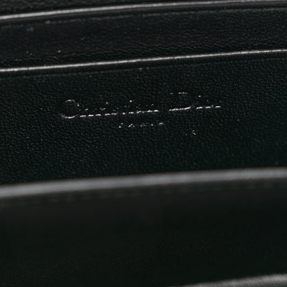 Christian Dior Calfskin Cannage Compact Zip Card Wallet Black 6 of 6