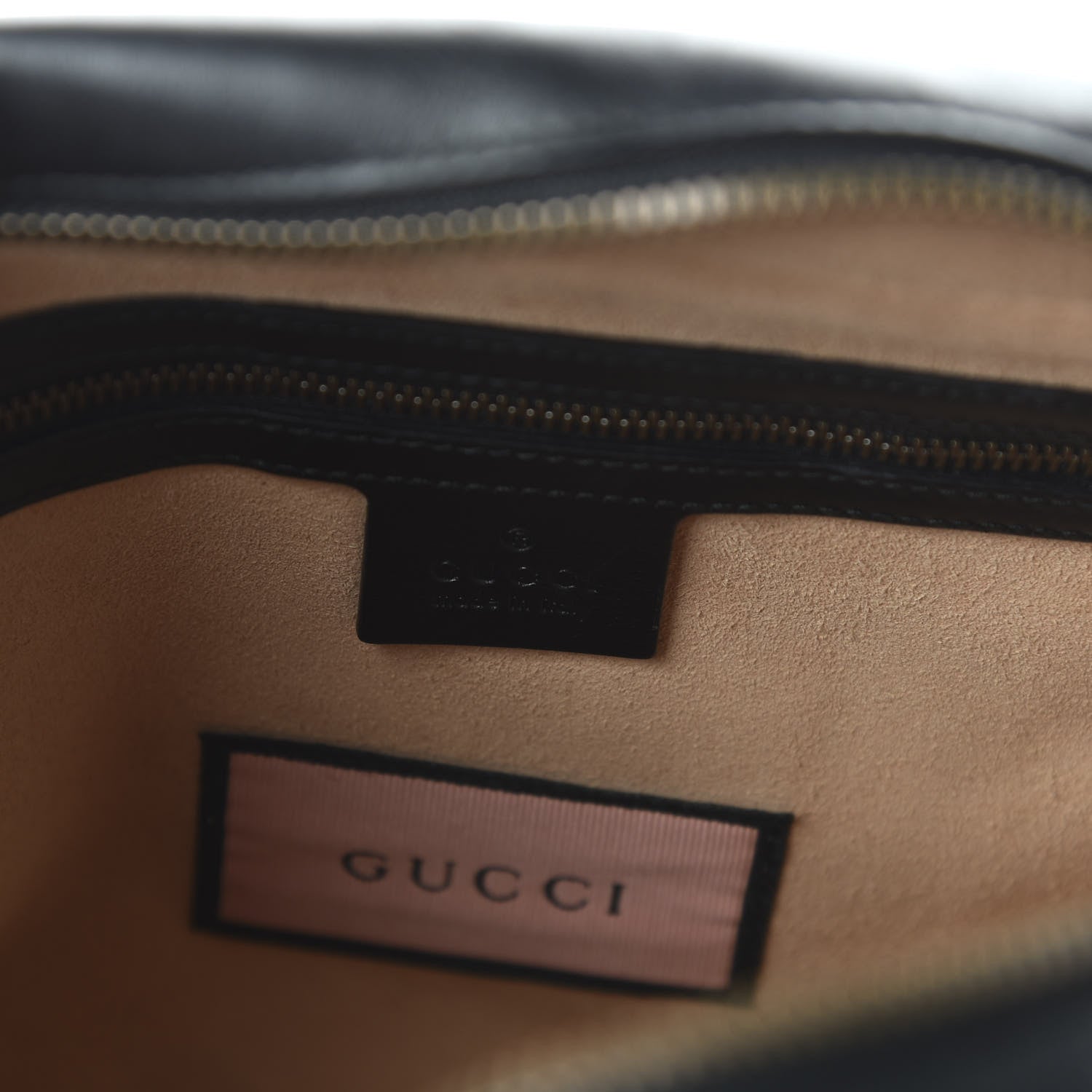 Gucci Calfskin Matelasse GucciGhost Medium GG Marmont Chain Shoulder Bag Black New Acquamarine 8 of 10