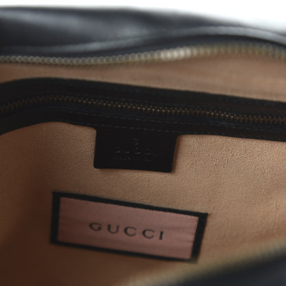Gucci Calfskin Matelasse GucciGhost Medium GG Marmont Chain Shoulder Bag Black New Acquamarine 8 of 10