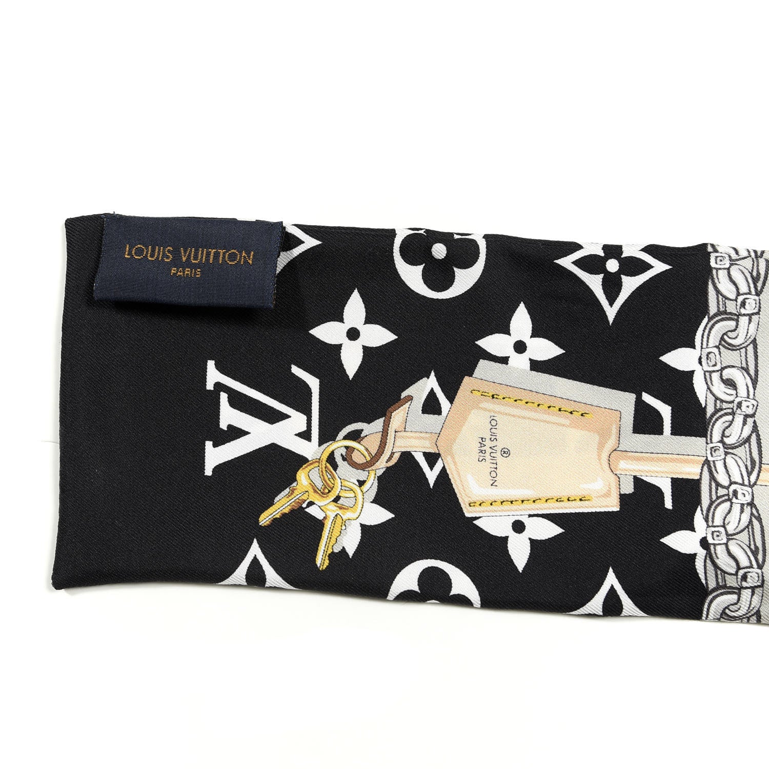 Louis Vuitton Silk Monogram Confidential Bandeau Black 2 of 4