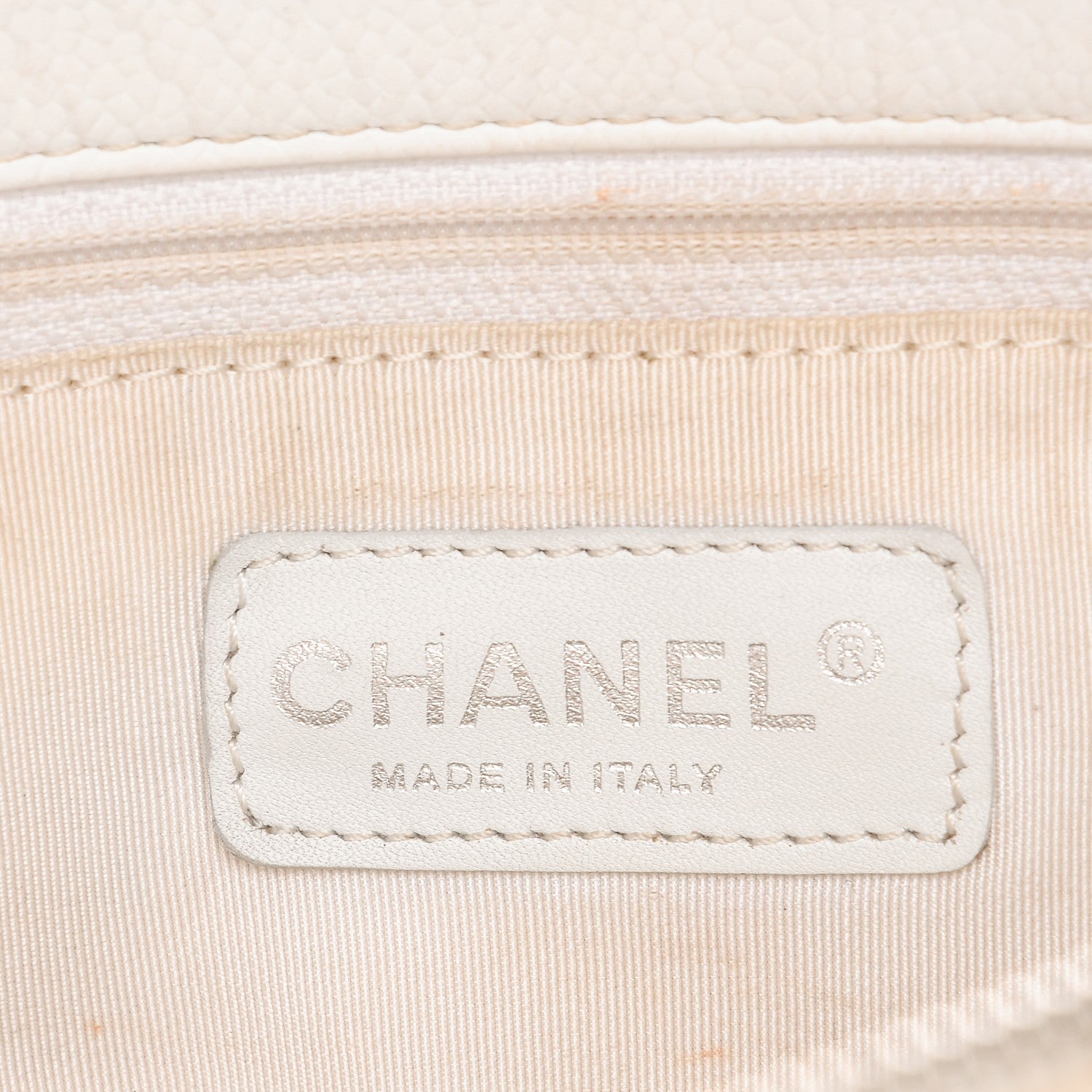 Chanel Caviar Quilted Grand Shopping Tote GST White 5 of 19