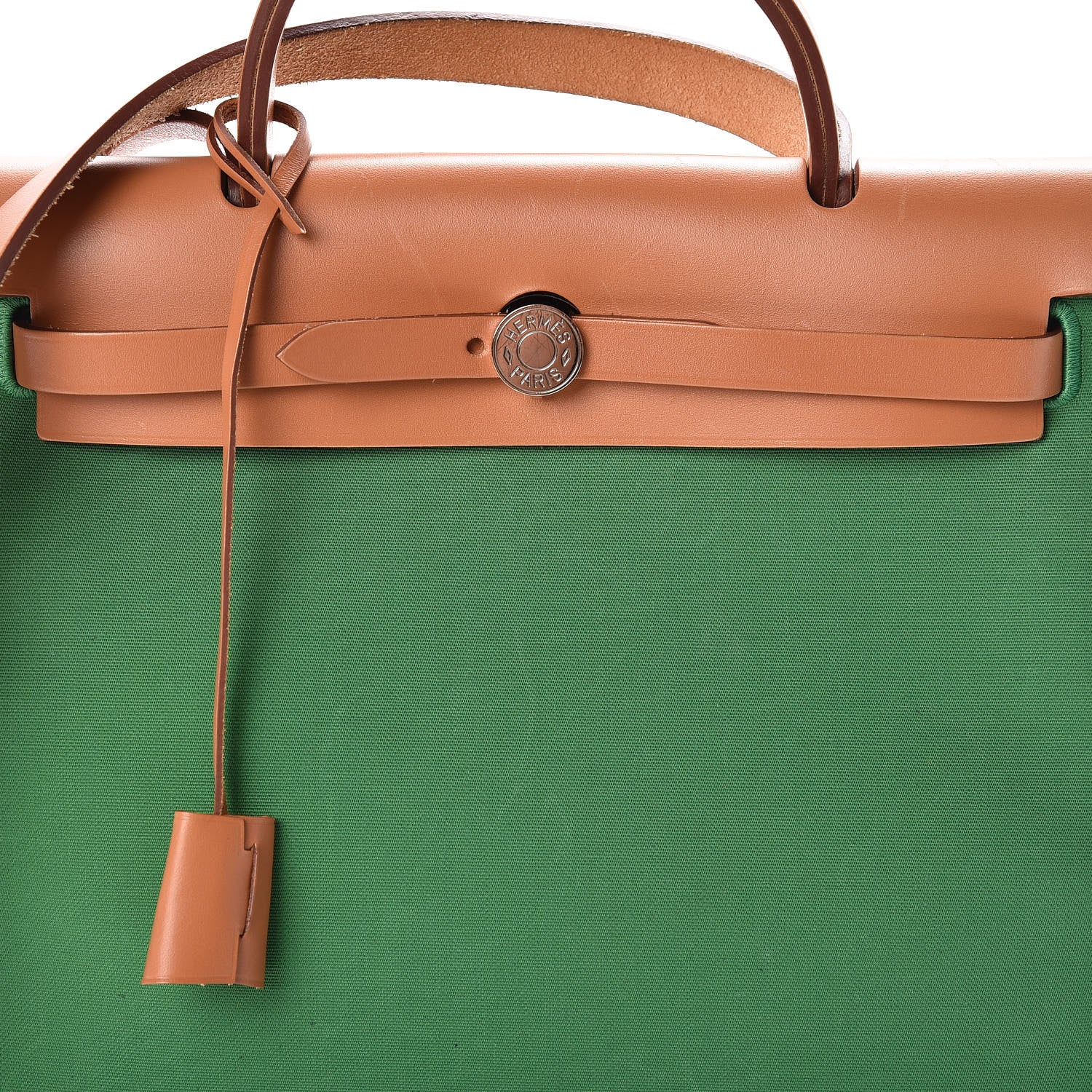 Hermes Vache Hunter Toile Herbag Zip 31 PM Cactus Natural 11 of 18