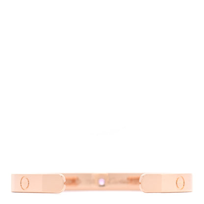 Cartier 18K Pink Gold Pink Sapphire LOVE Cuff Bracelet 17 2 of 4
