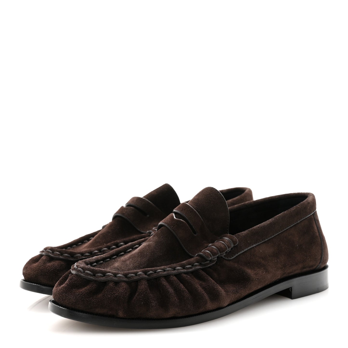 Suede Le Loafer 15 Penny Slippers 38 Dark Chocolate
