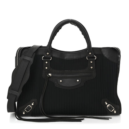 Balenciaga Ribbed Neoprene Classic Silver Hardware City Black 1 of 12