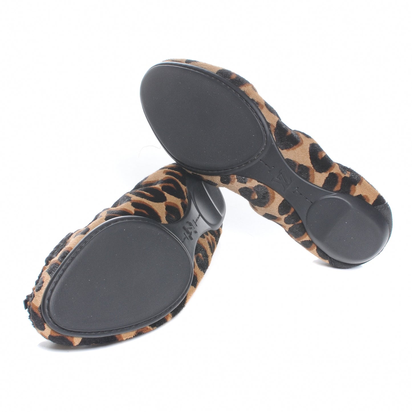 Leopard Pony Hair Ballerina Flats 37