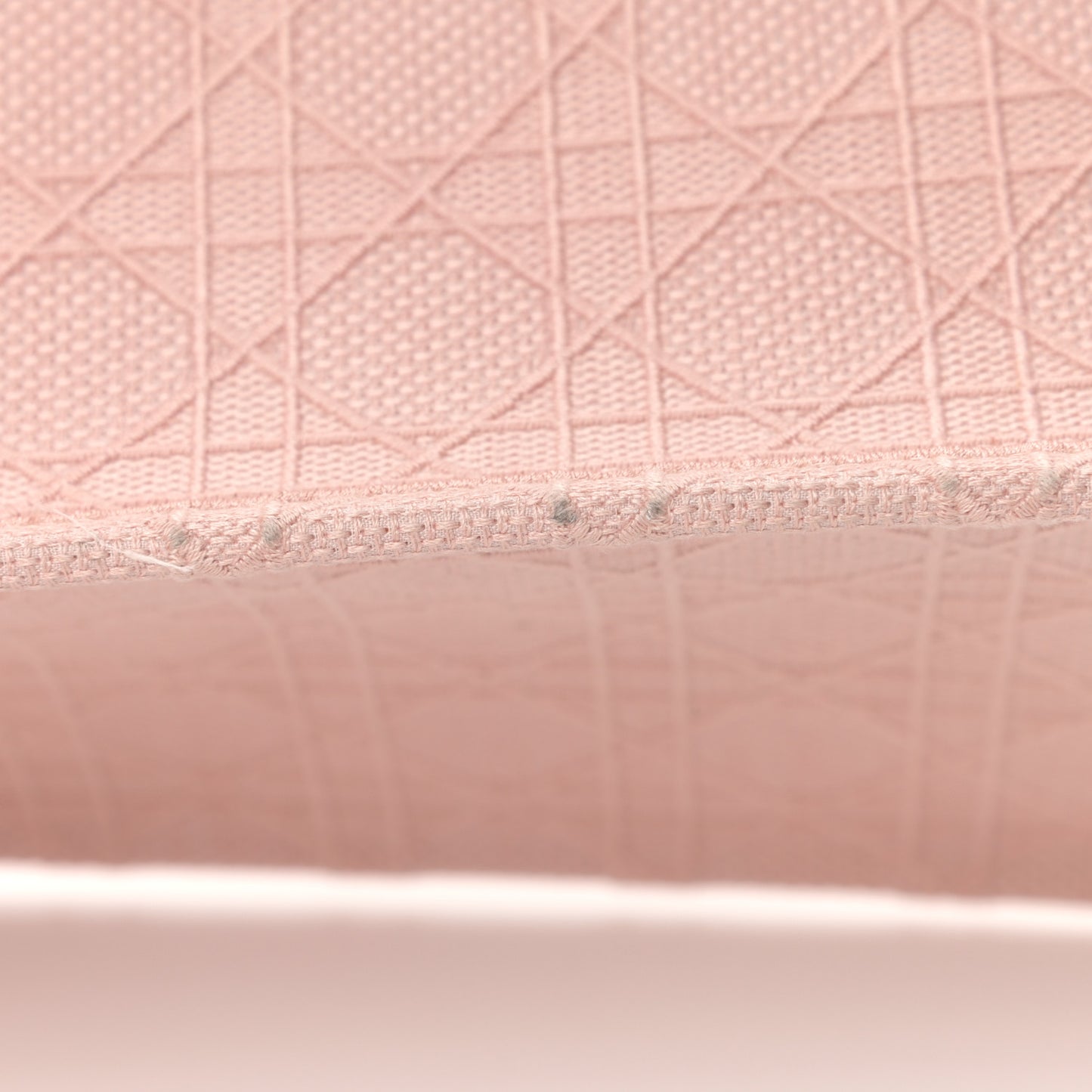 Canvas Embroidered Cannage Medium Book Tote Bois De Rose