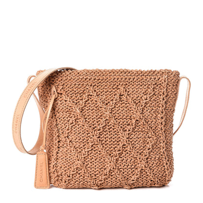 Chanel Calfskin Woven Crossbody Bag Brown 1 of 11