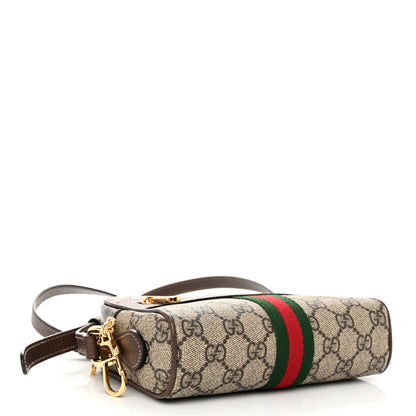 Gucci GG Supreme Monogram Web Mini Ophidia Shoulder Bag Brown 4 of 11