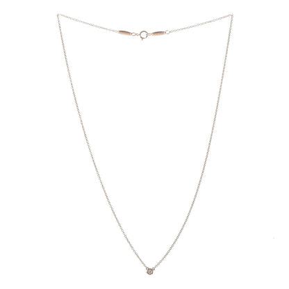 Tiffany 18K Rose Gold Diamond .03ct Elsa Peretti Diamonds by the Yard Pendant Necklace 3 of 8