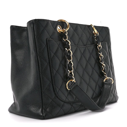 Chanel Caviar Quilted Grand Shopping Tote GST Black 3 of 14