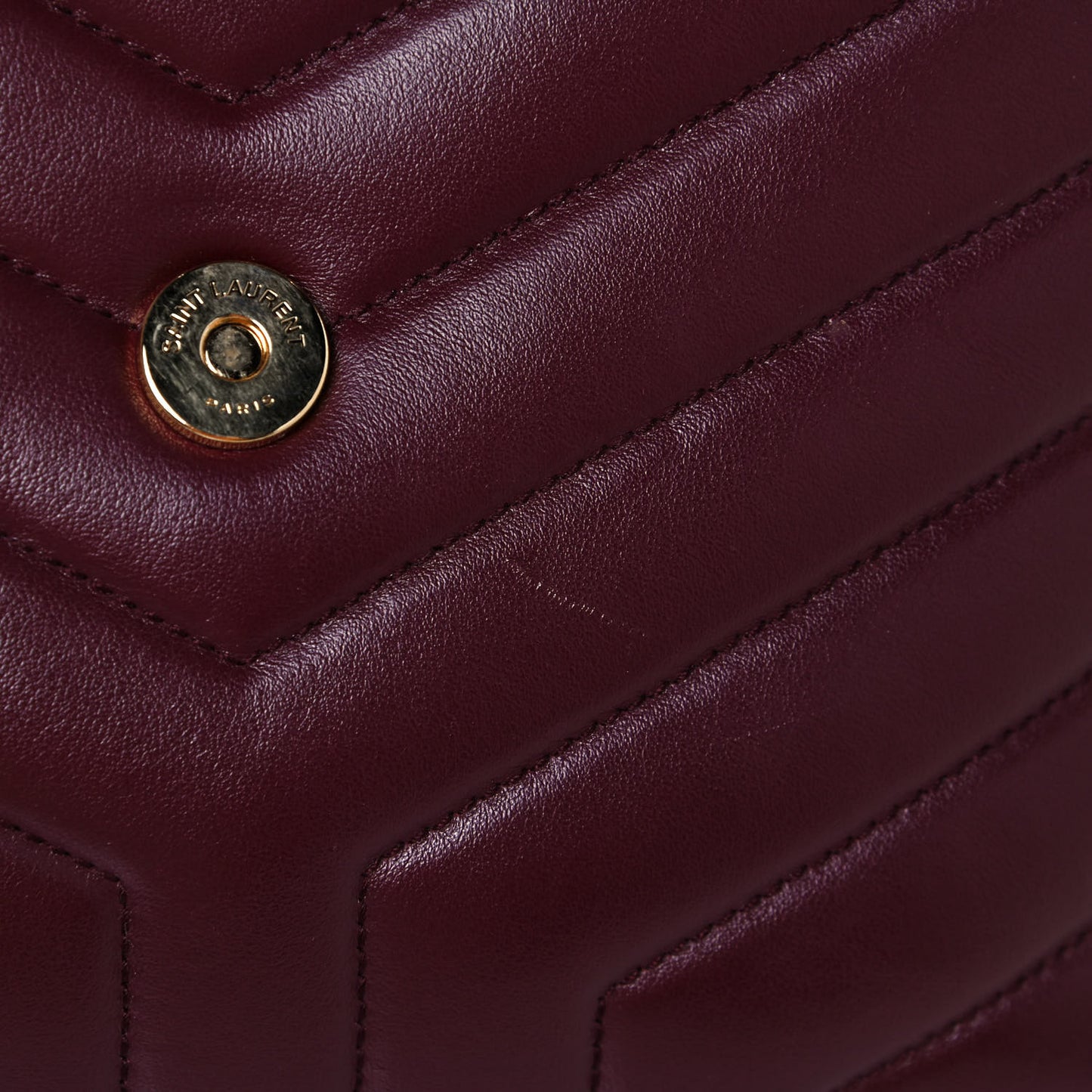 Calfskin Y Quilted Monogram Small Loulou Chain Satchel Dark Legion Red