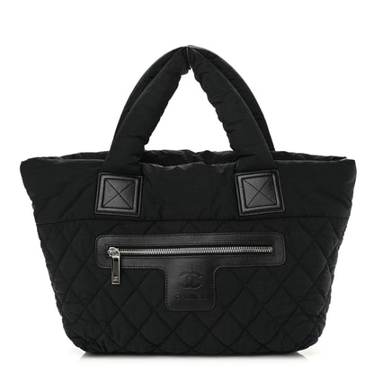 Chanel Nylon Quilted Coco Cocoon Bowler Black 1 of 11