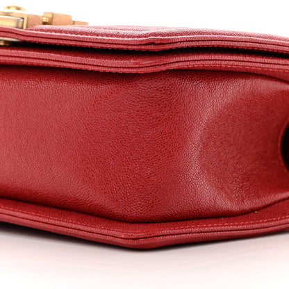 Chanel Caviar Quilted Small Boy Flap Red 10 of 12