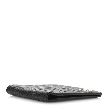 Salvatore Ferragamo Calfskin Embossed Gancini Bi-Fold Wallet Black 4 of 7