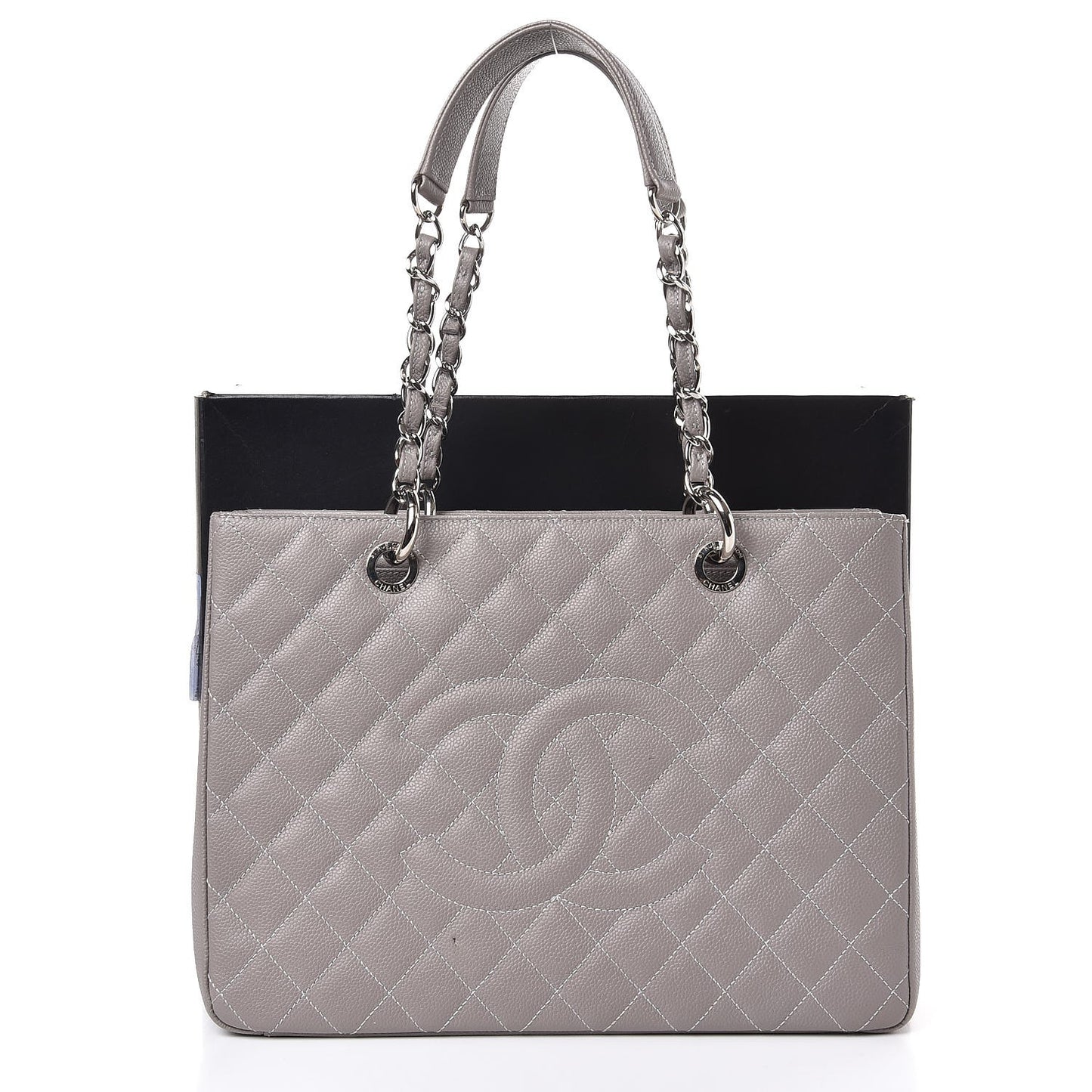Caviar Quilted Grand Shopping Tote GST Gris Clair