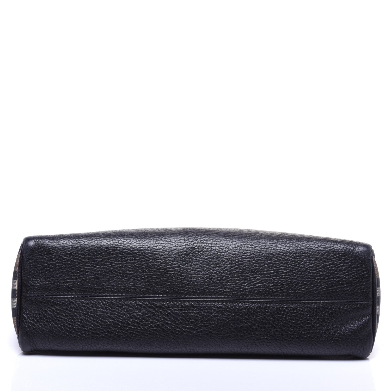 Burberry Grainy Calfskin House Check Horn Toggle Shoulder Bag Black 10 of 11