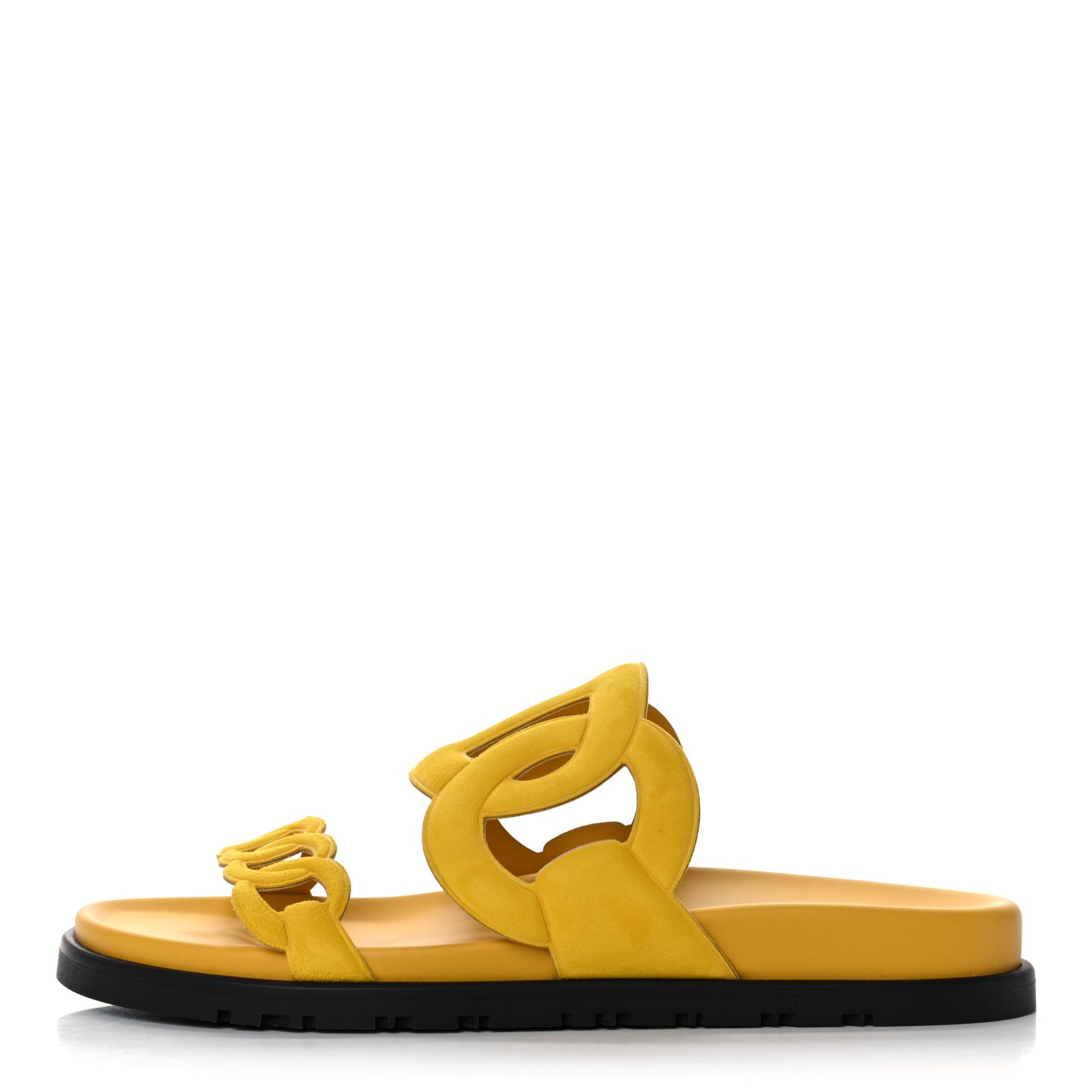 Suede Goatskin Extra Sandals 38 Jaune Sable