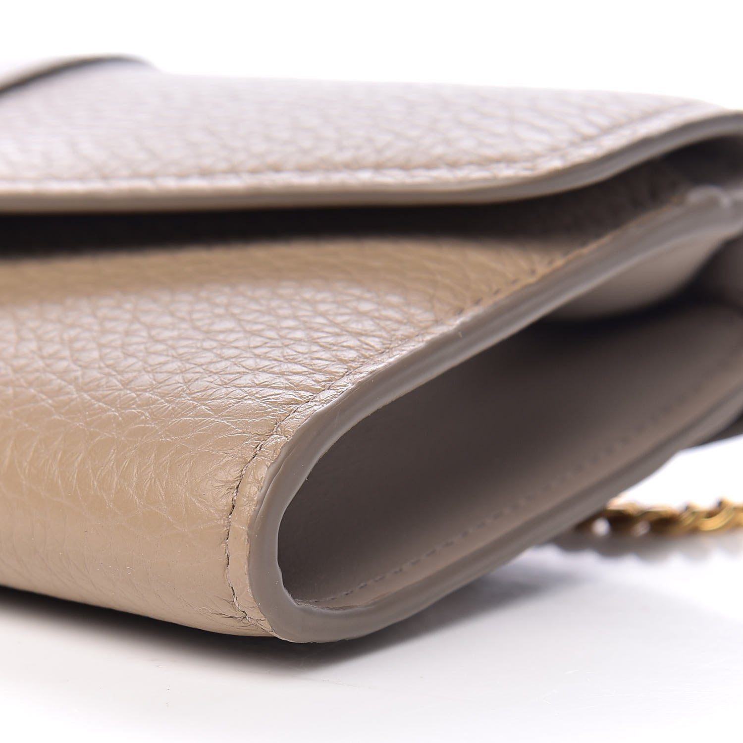 Chloe Grained Calfskin Aby Chain Wallet Motty Grey 8 of 9