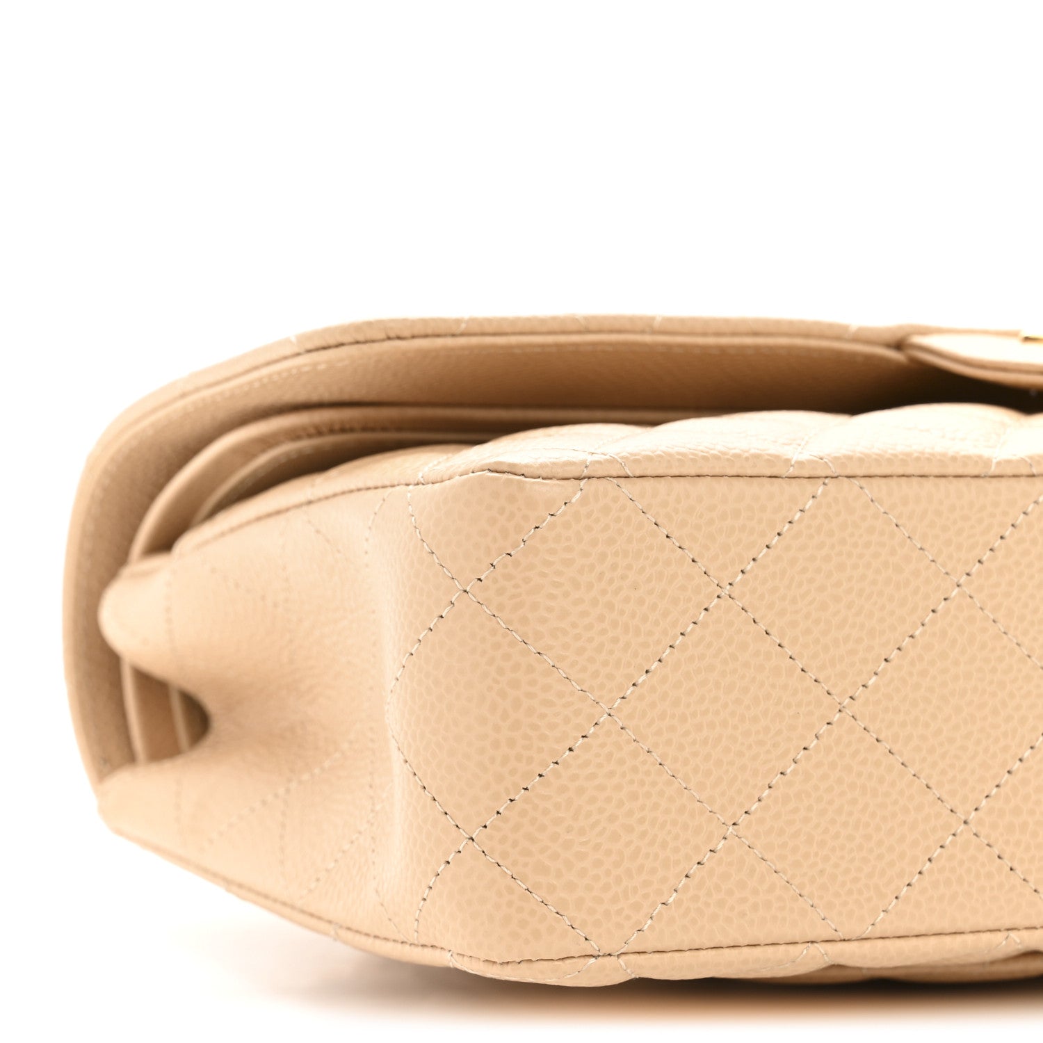 Chanel Caviar Quilted Medium Double Flap Beige 9 of 11