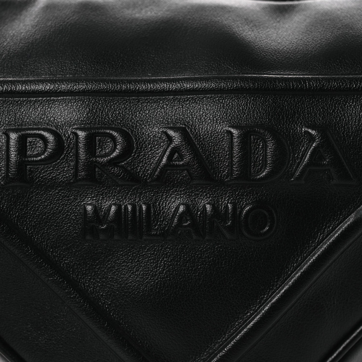 Prada Grace Lux Triangle Shoulder Bag Black 8 of 12