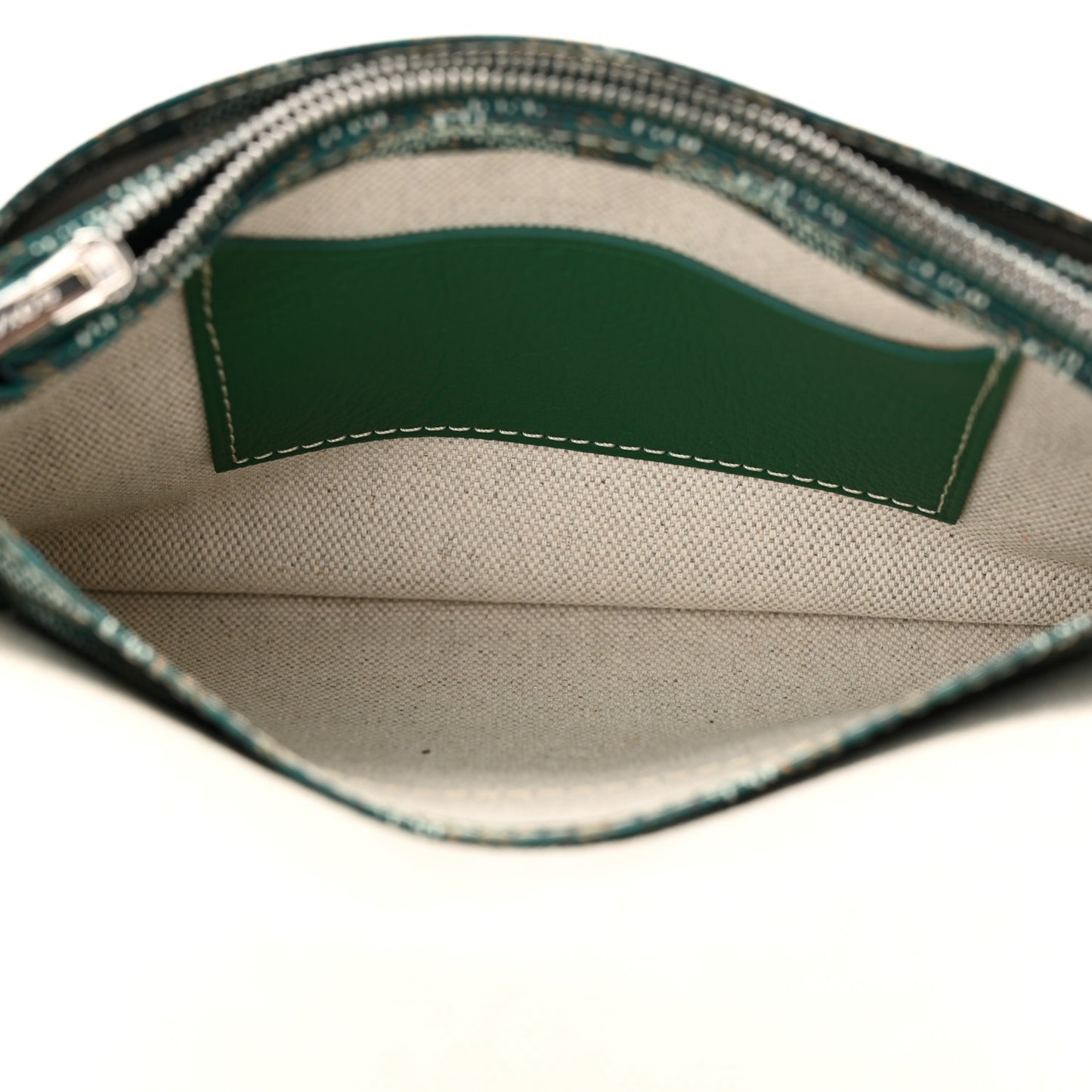 Goyardine Plumet Wallet Clutch Green