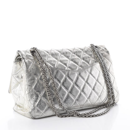 Chanel Metallic Aged Calfskin Quilted 2.55 Reissue 227 Flap Silver 2 of 8