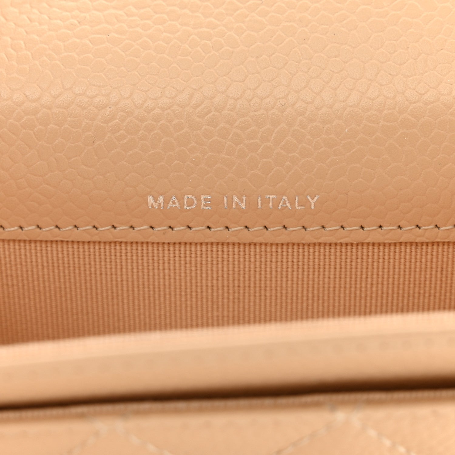 Chanel Caviar Quilted Flap Card Holder Wallet Beige 7 of 9