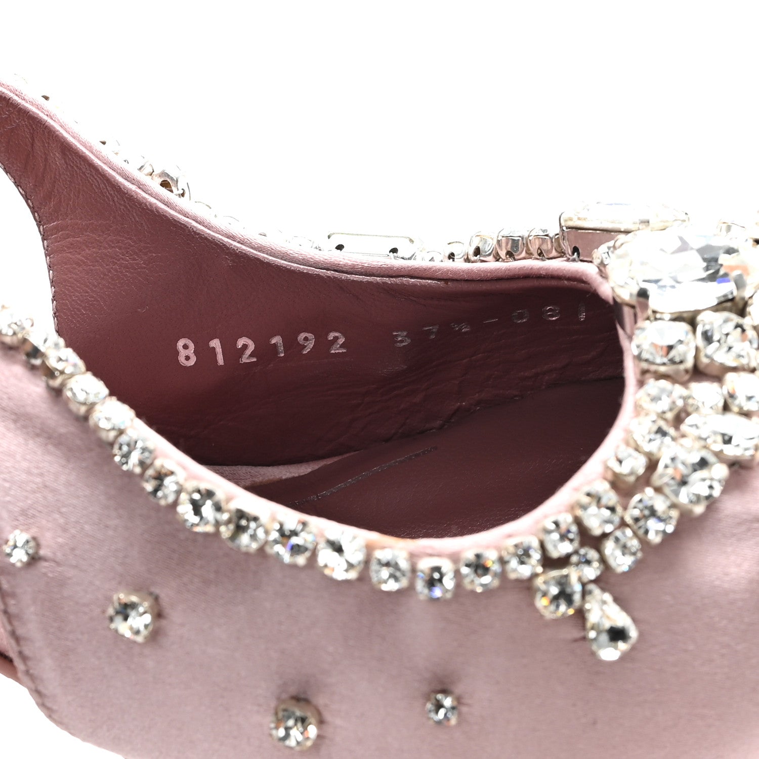 Gucci Satin Crystal Slingback Pumps 37.5 Pink 9 of 9