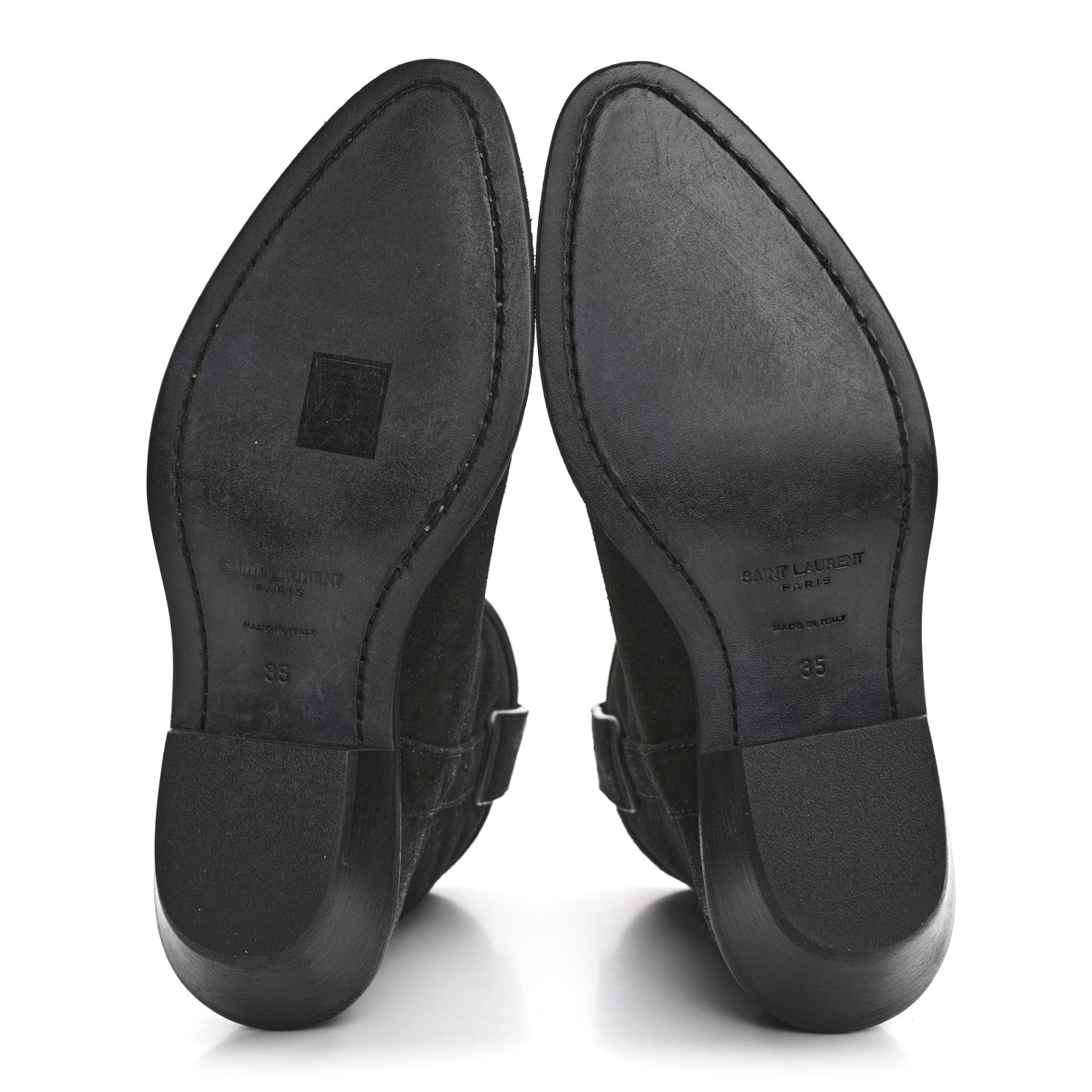 ソ*ト様 Saint Laurent ウエスタンブーツ Saint Laurent Suede Eastwood Western Boots 35 Black 1736923