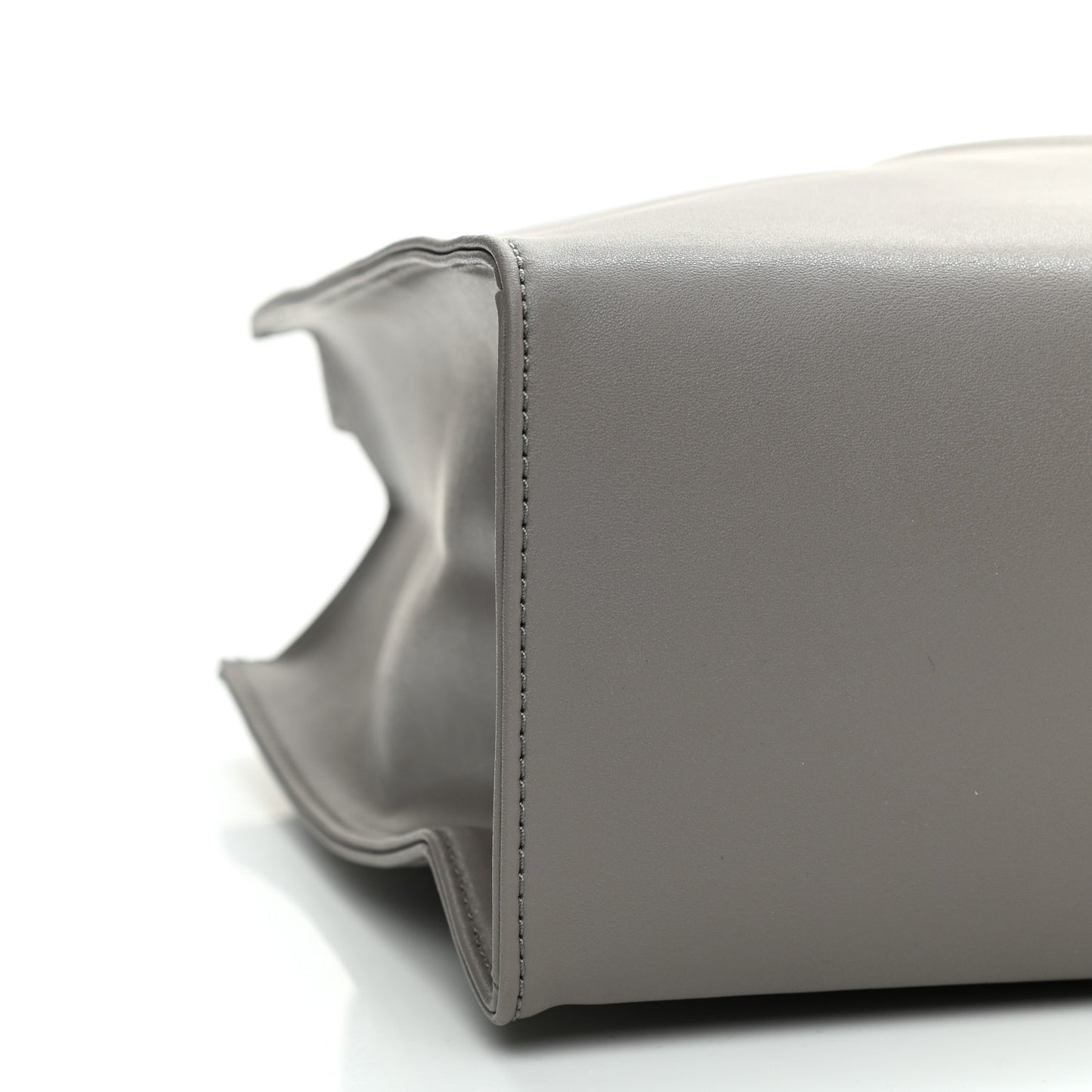 Vegan Leather Medium Shopping Bag Grey
